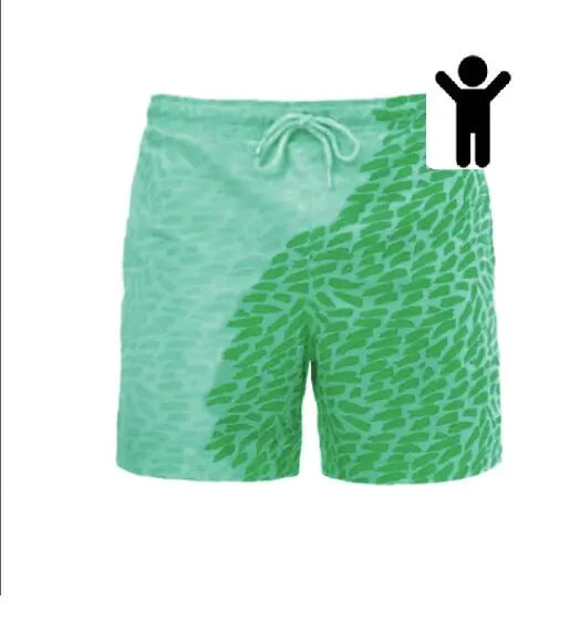 Boy's Water Change Color Swim Trunks