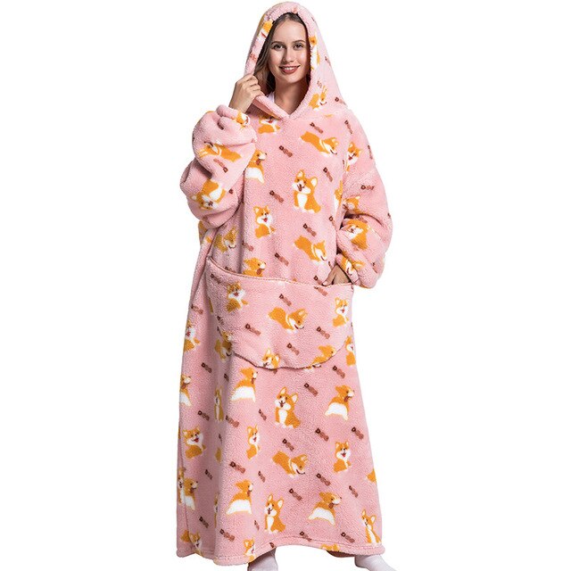 Patterned Oversized Wearable TV Blankets