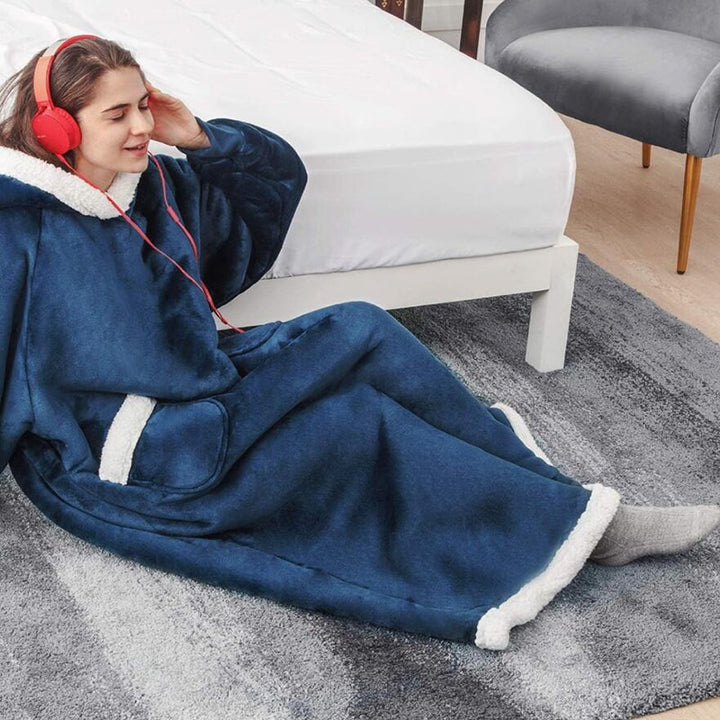 Women's Pocket Blanket Hoodie Gown