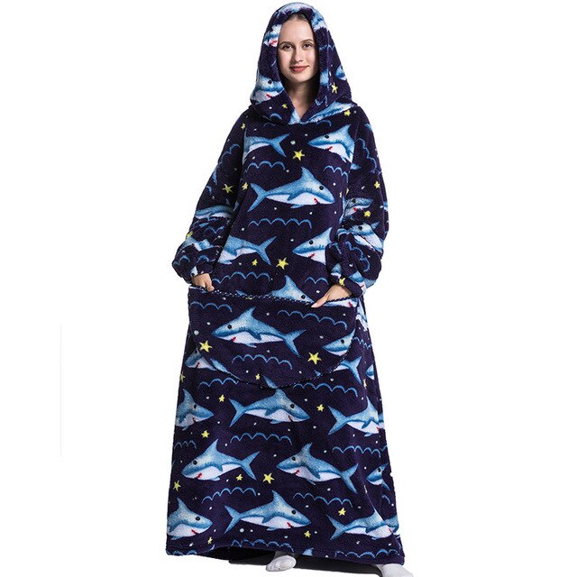 Patterned Oversized Wearable TV Blankets