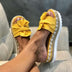 Women Summer Platform Wedges Knot Peep Toe Beach Shoes