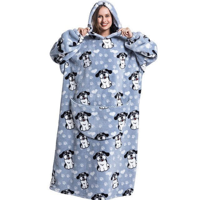 Patterned Oversized Wearable TV Blankets