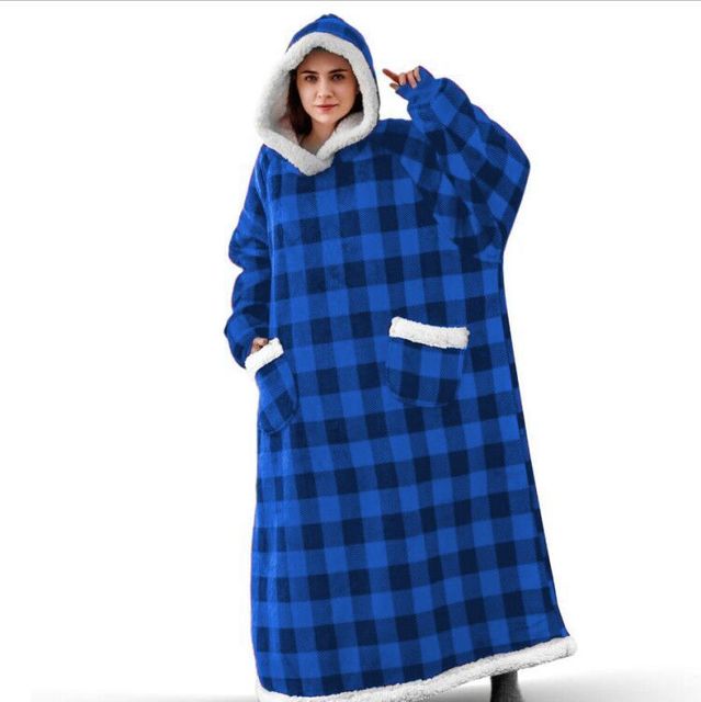 Women's Pocket Blanket Hoodie Gown