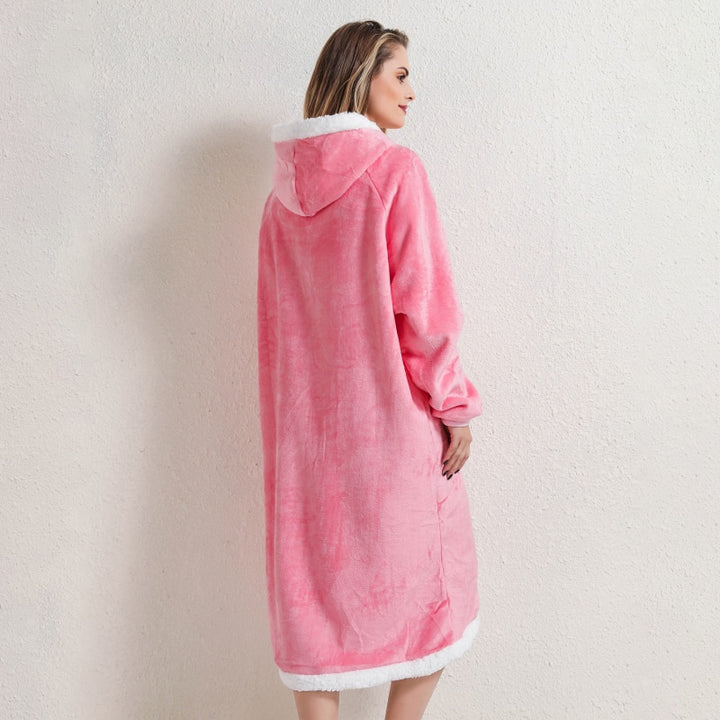 Women's Pocket Blanket Hoodie Gown