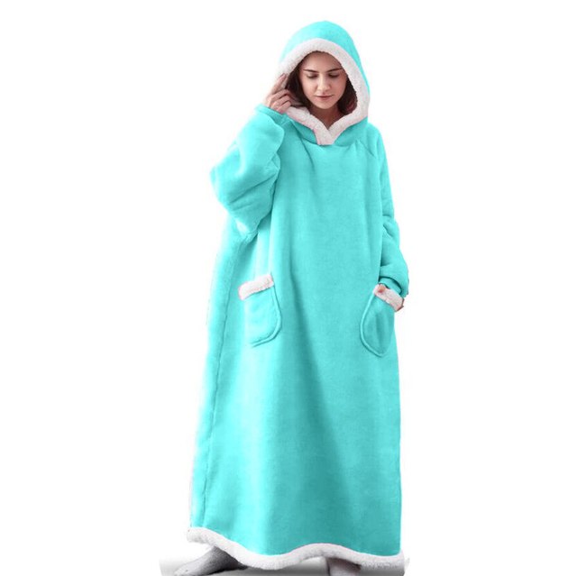 Women's Pocket Blanket Hoodie Gown