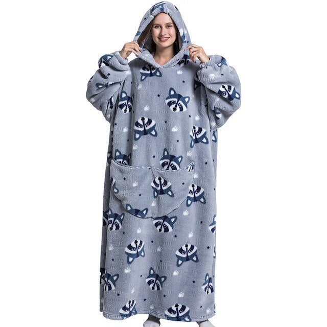 Patterned Oversized Wearable TV Blankets