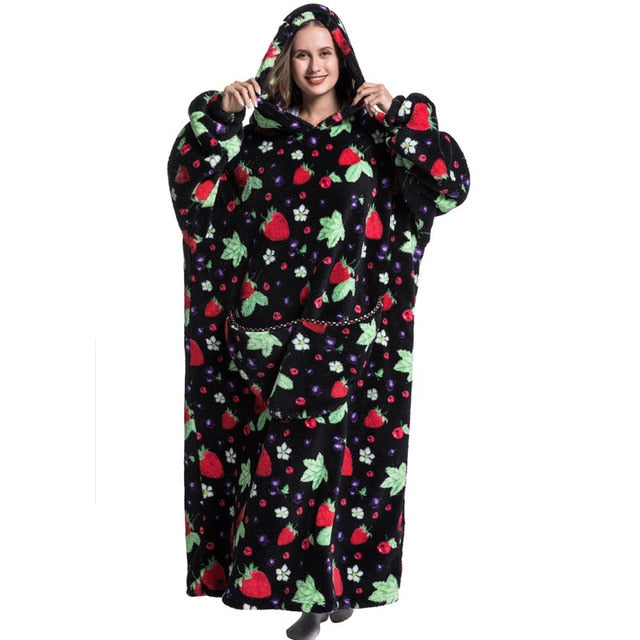 Patterned Oversized Wearable TV Blankets