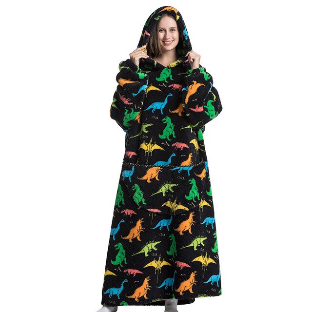 Patterned Oversized Wearable TV Blankets