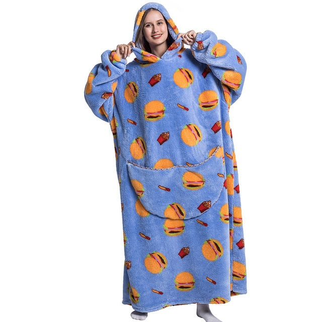 Patterned Oversized Wearable TV Blankets