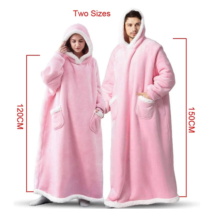 Women's Pocket Blanket Hoodie Gown